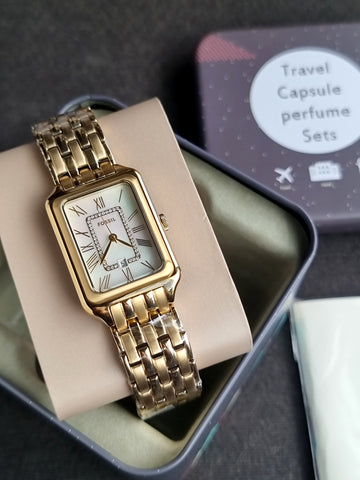 Fossil Raquel Three-Hand Date Gold-Tone Stainless Steel Watch ES5304